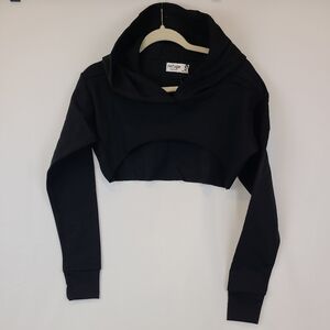 NEW Refuge Athletics Women Sz L Extreme Gut Hoodie Black NWT